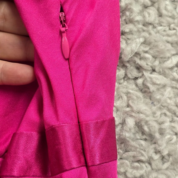 Caslon Babydoll Top Womens Medium Pink Silk Side Zipper Barbiecore Y2K - Picture 8 of 13